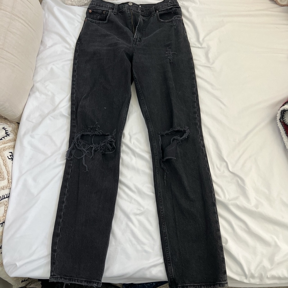 Abercrombie and Fitch Ultra high rise 90s straight leg 28L